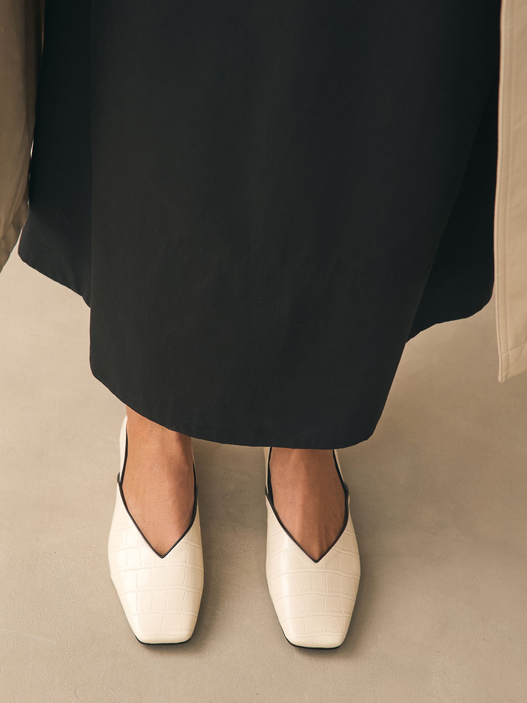 Bone Croc Forever Comfort® Square Toe Ballerinas