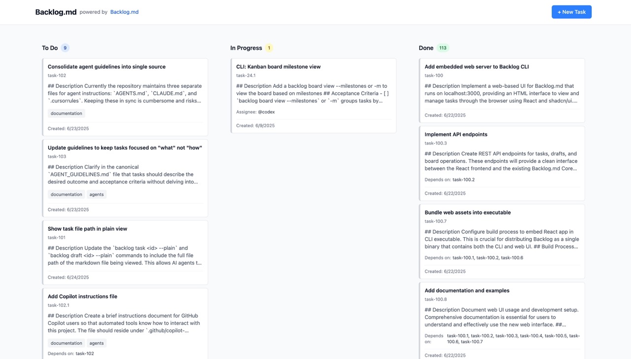 Web Interface Screenshot
