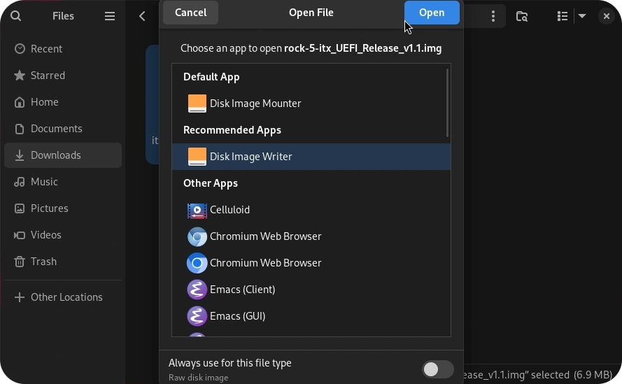 Gnome disk utility.