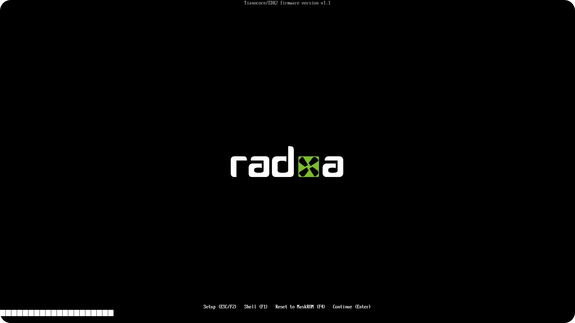 EDK2 booting on the ROCK 5 ITX+.
