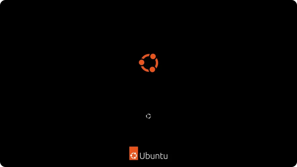 Ubuntu 25.10 booting.