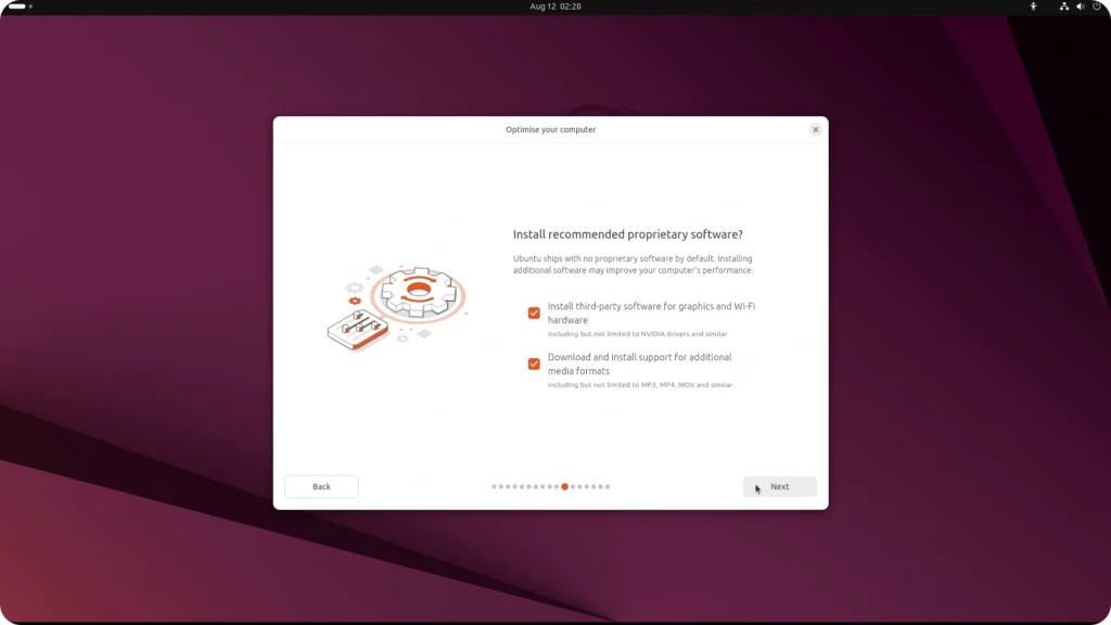 Ubuntu 25.10 installer.