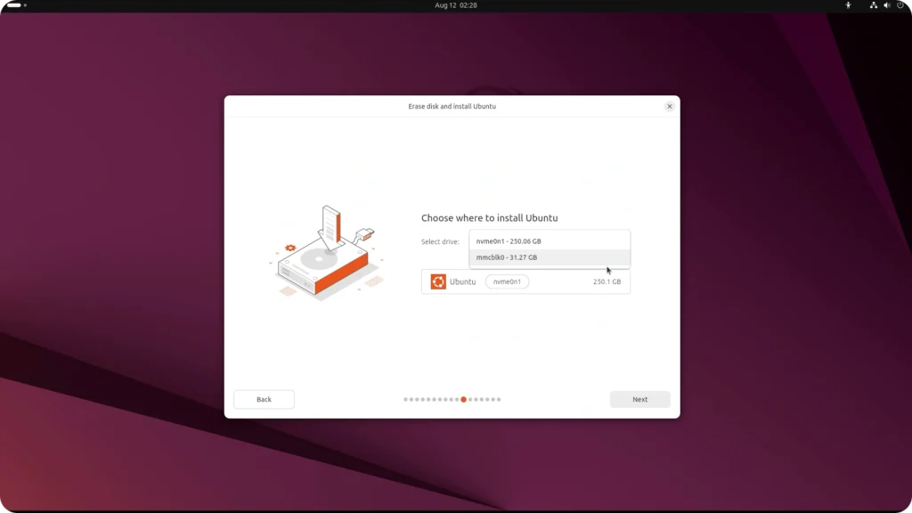 Ubuntu 25.10 installer.