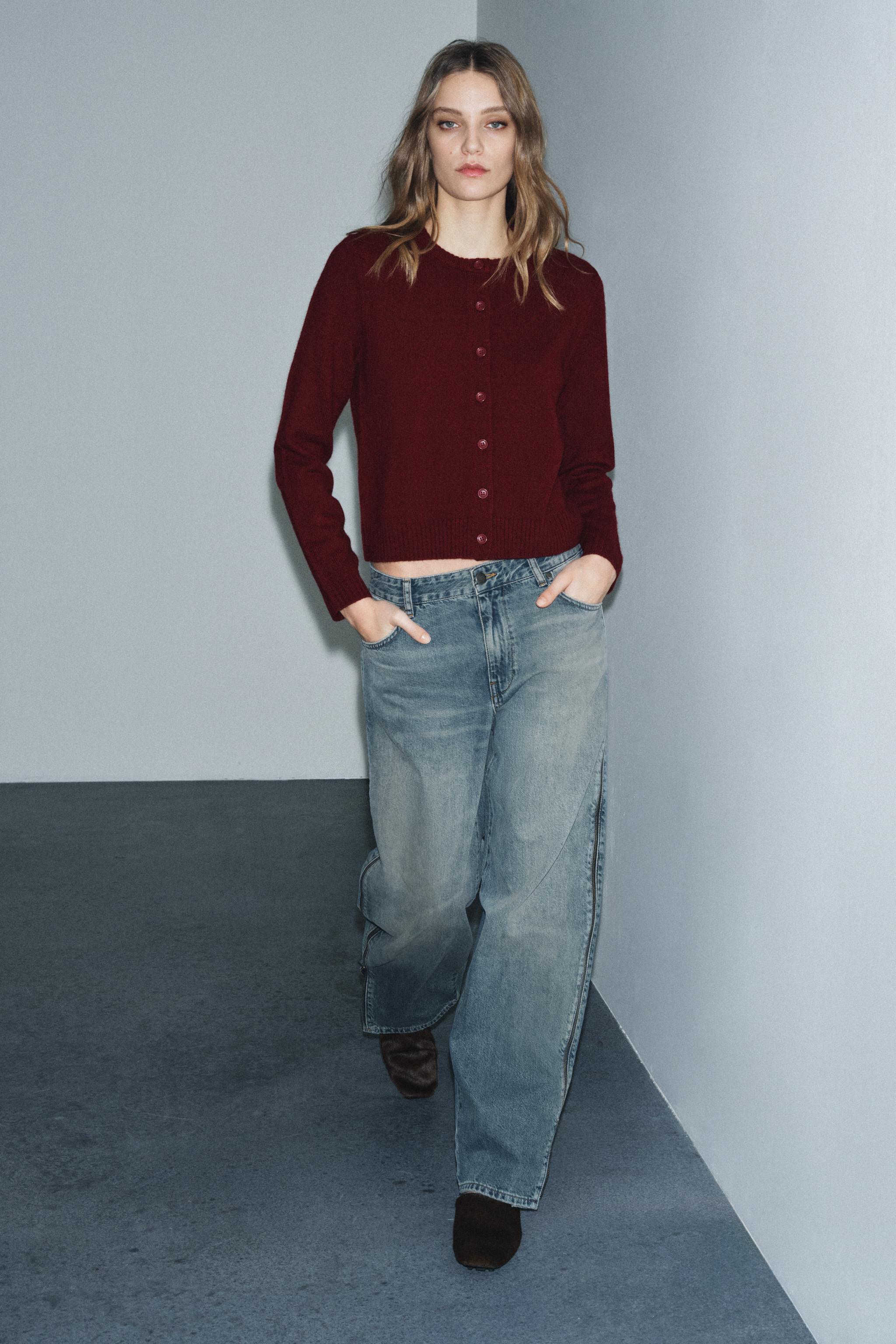 100% Wool Plain Knit Jacket