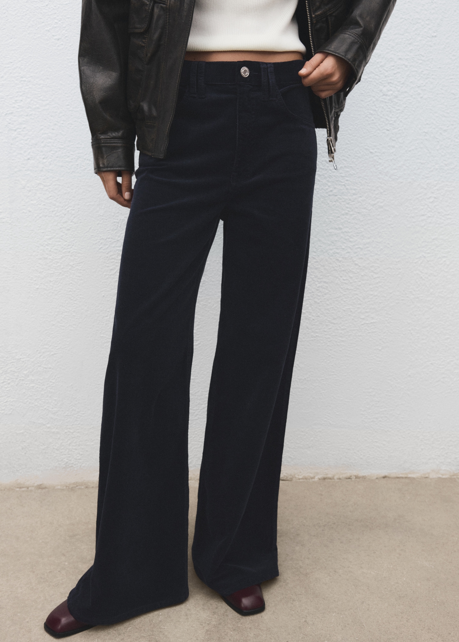 Wide-Leg Corduroy Jeans - Women | Mango United Kingdom