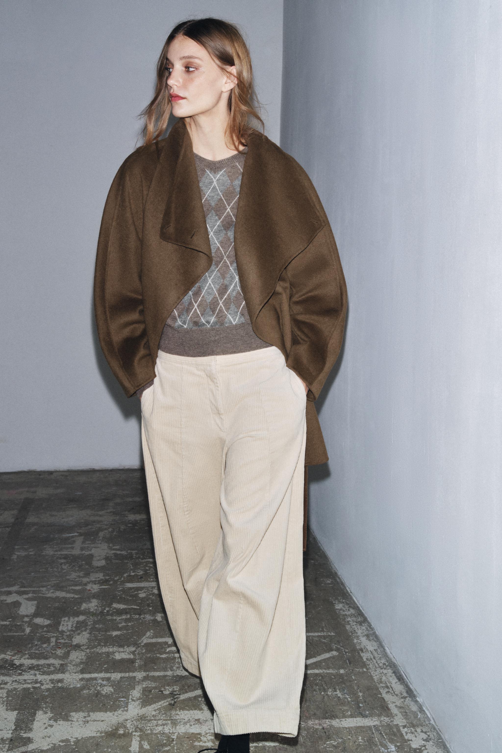 Zw Collection Barrel Corduroy Trousers