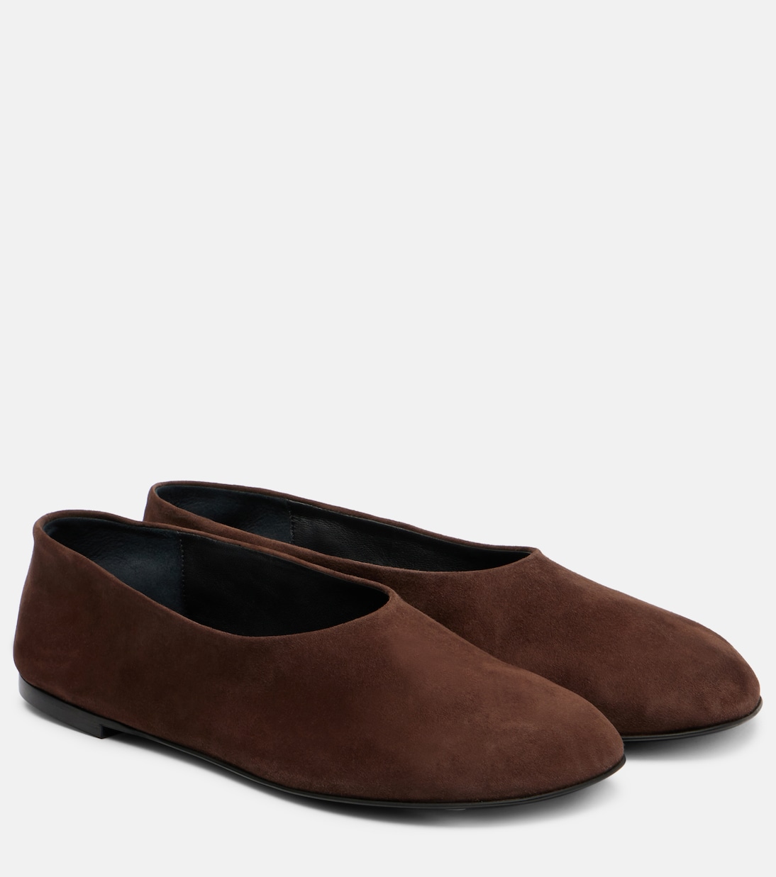 Glove Suede Ballet Flats in Brown - Proenza Schouler