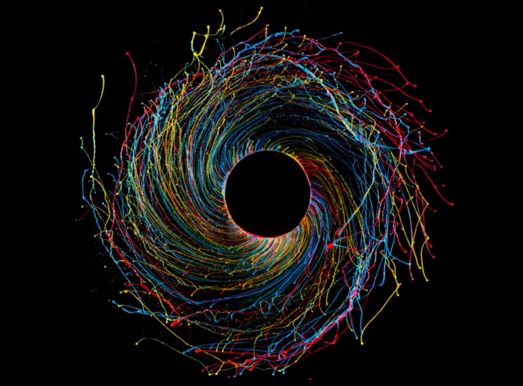 Fabian Oefner (Swiss, born 1984), Black Hole, no. 2, 2014. Inkjet print