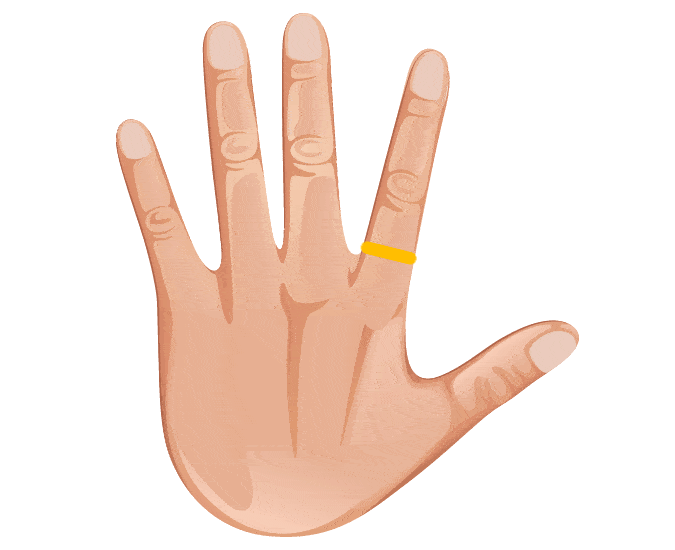 Men's Index Finger Ring on Hand