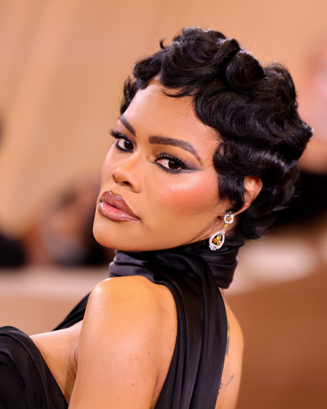 Teyana Taylor on the 83rd annual Golden Globes red carpet.